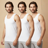 Pack of 3 Men's Gold Vest Sleeveless