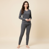 Women's Charcoal Grey Warmer Set