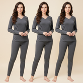 Pack of 3 Women's Charcoal Grey Warmer Set