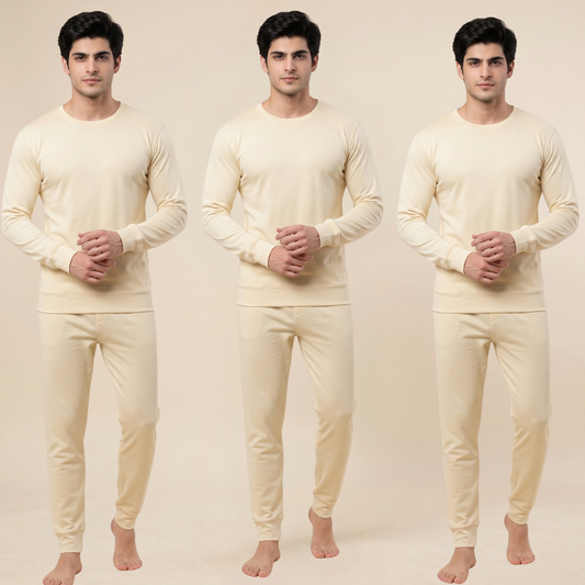 Pack of 3 Men's Cream Warmer Set