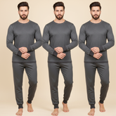 Pack of 3 Men's Charcoal Grey Warmer Set