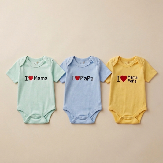 Mayer Kids Dreamy Trio Romper – Half Sleeves (Pack of 3)