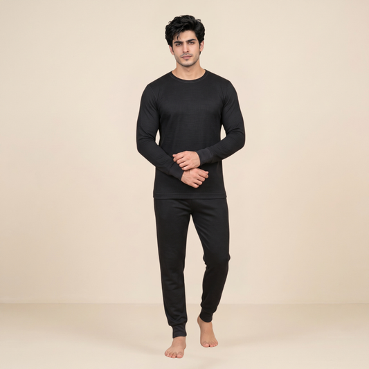 Men's Black Warmer Set