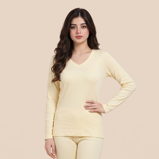 Women's Cream Warmer Top