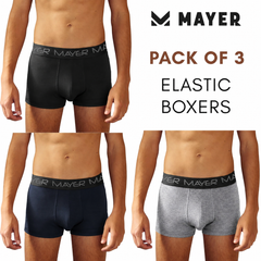 Pack of 3 Mens Elastic Boxer