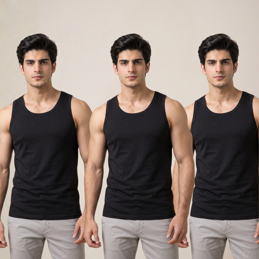 Pack of 3 Men's Mayer Black Gold Vest