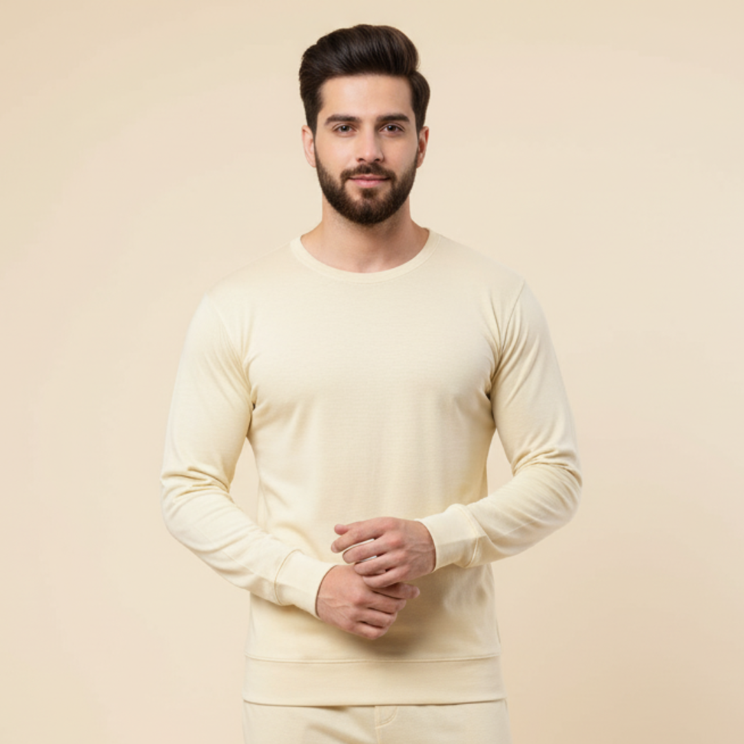 Men's Cream Warmer Top