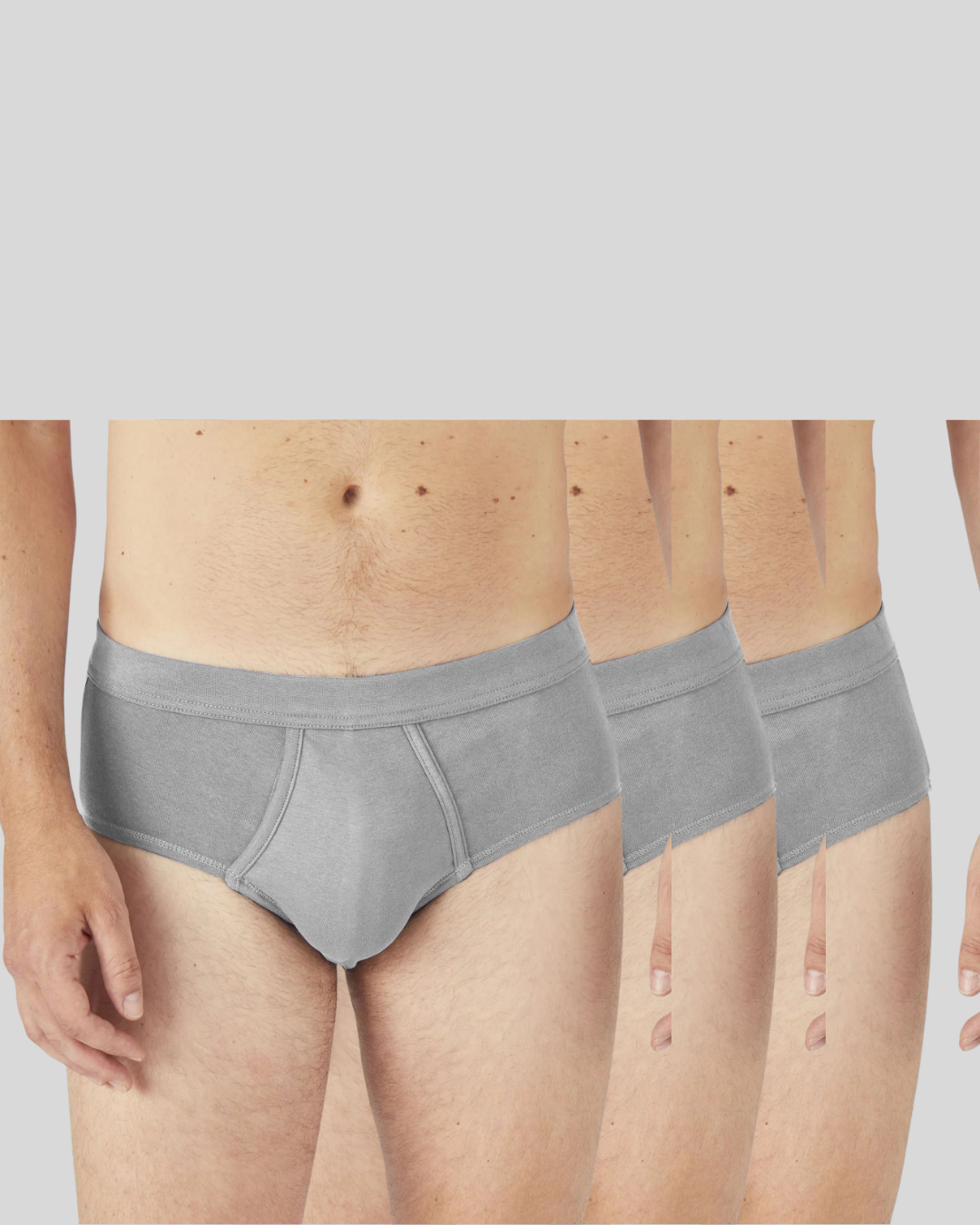 Pack Of 3 Men's Grey Wear luxury brief