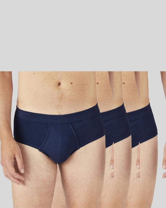 Pack Of 3 Men's Navy Wear luxury brief
