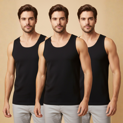 Pack of 3 Men's Mayer Black Gold Vest