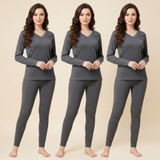 Pack of 3 Women's Charcoal Grey Warmer Set