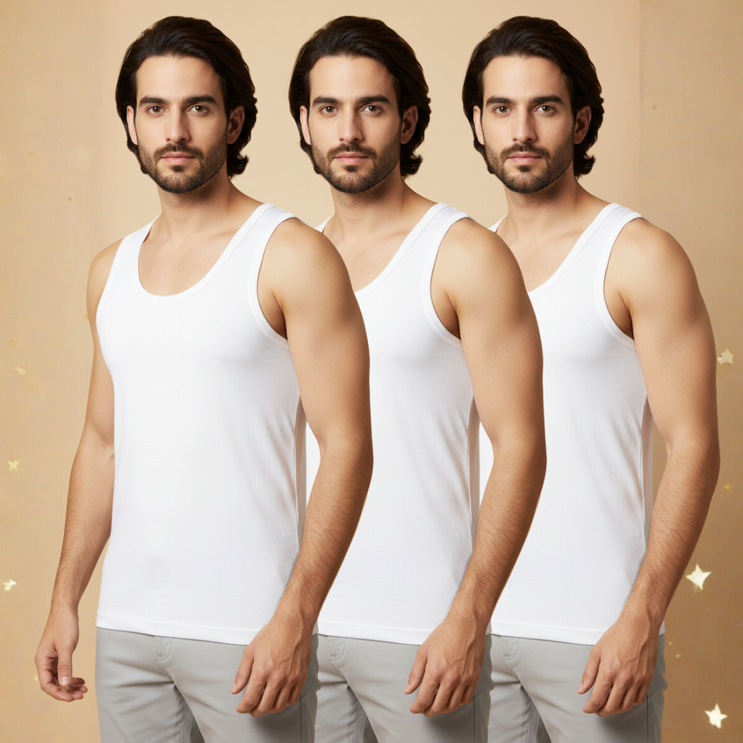 Pack of 3 Men's Mayer Summer Vest Sleeveless