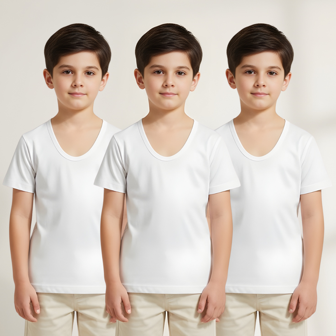 Pack of 3 Kids Cool & Cool Vest Short Sleeves