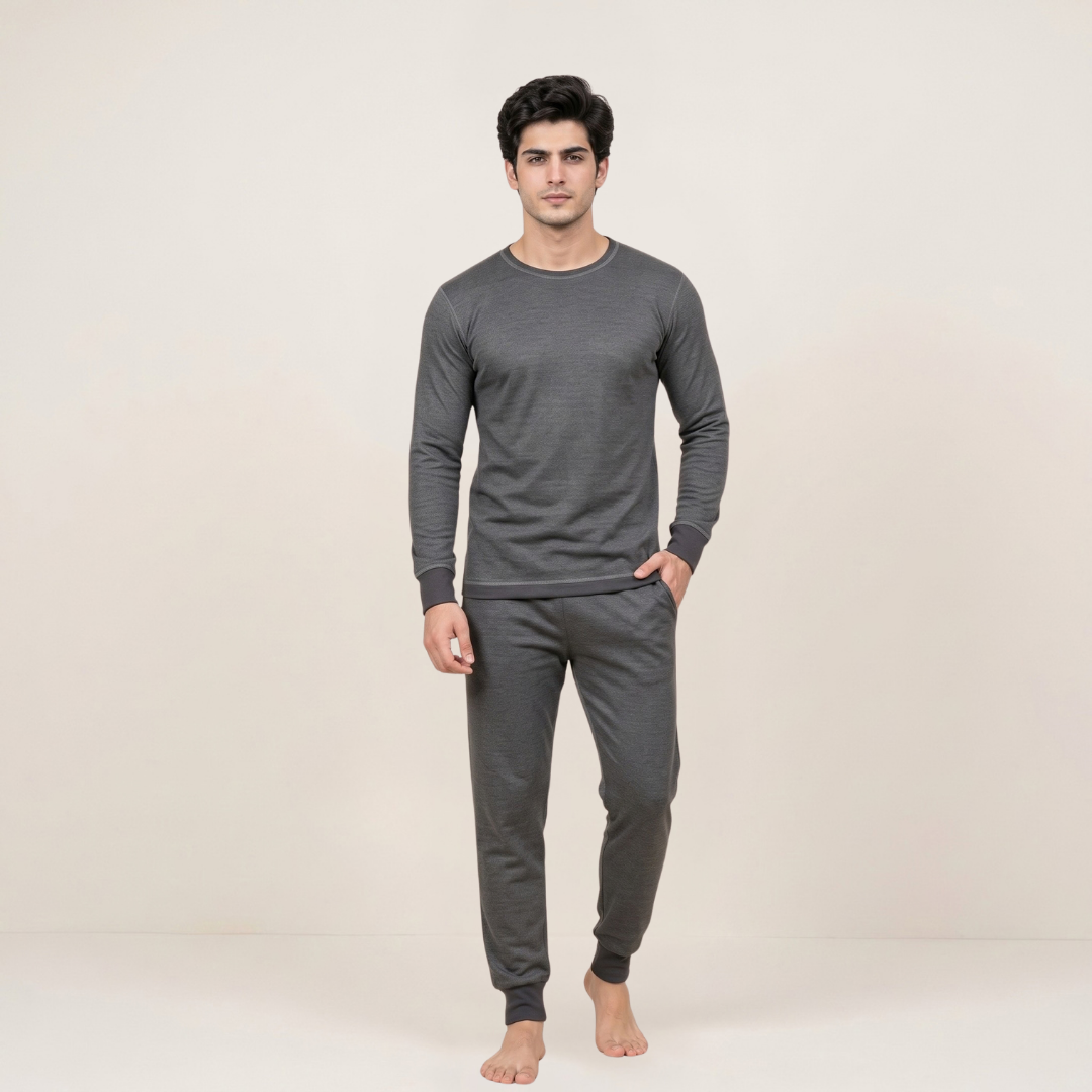 Men's Charcoal Grey Warmer Set