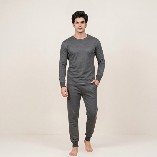 Men's Charcoal Grey Warmer Set