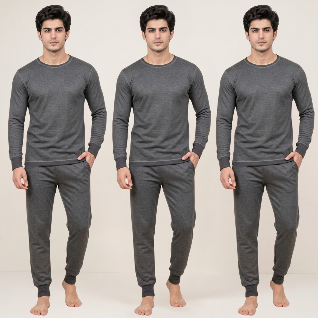 Pack of 3 Men's Mayer Charcoal Grey Warmer Set