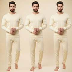 Pack of 3 Men's Cream Warmer Set