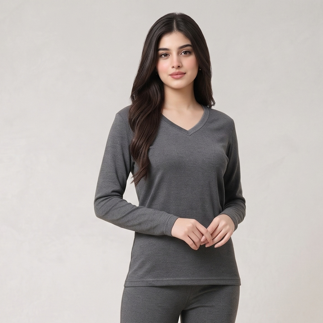 Women's Charcoal Grey Warmer Top