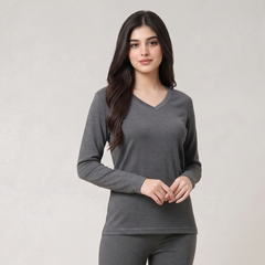 Women's Charcoal Grey Warmer Top