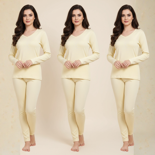 Pack of 3 Women's Cream Warmer Set