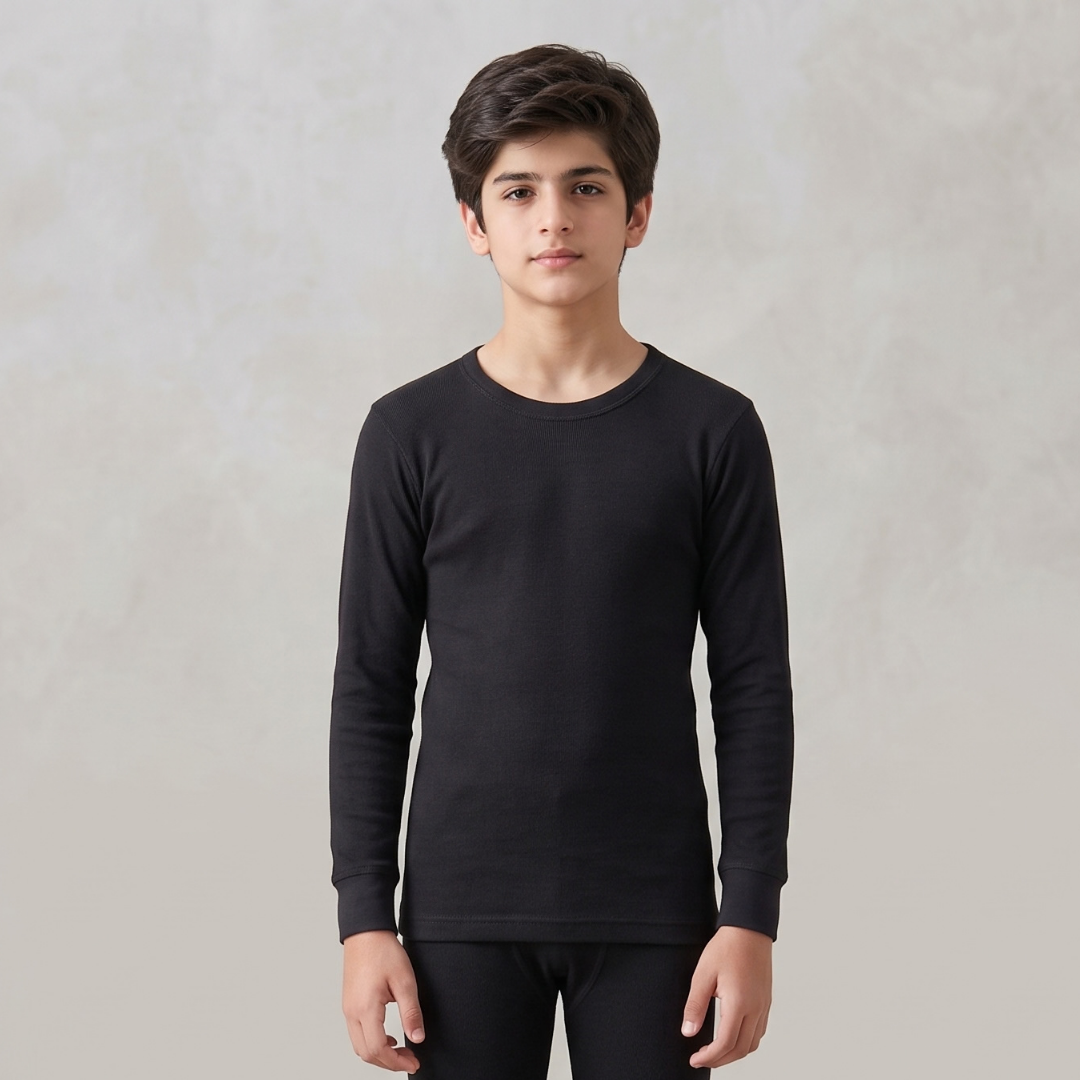 Kids Black Warmer Top