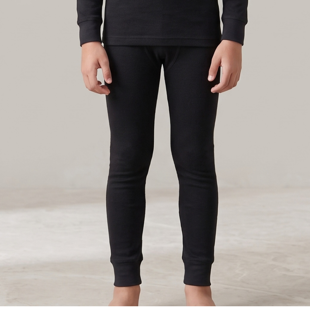 Kids Black Warmer Trouser