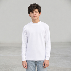 Mayer Kids Round Neck White