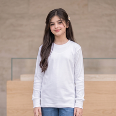 Mayer Kids Round Neck White