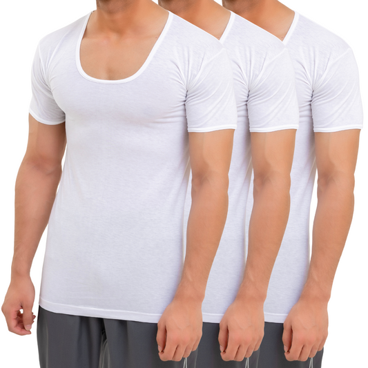 Men's Pack of 3 Smart Vest Short Sleeves