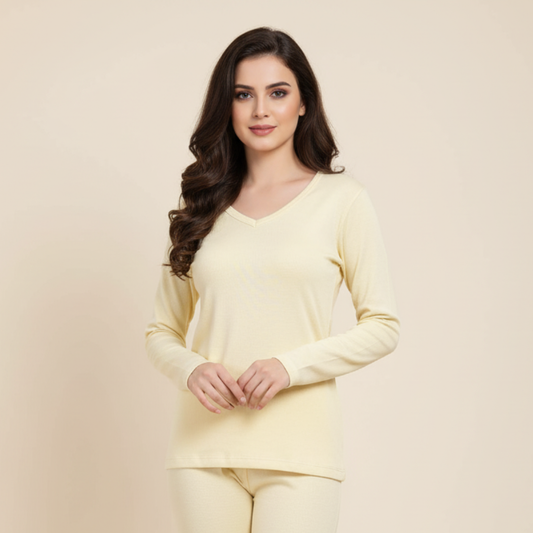 Women's Cream Warmer Top