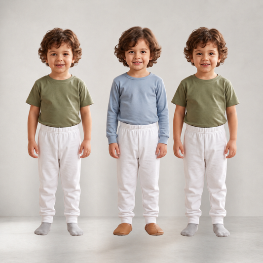 White Plain Romper – Trouser (Pack of 3)