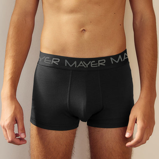 Mens Elastic Black Boxer
