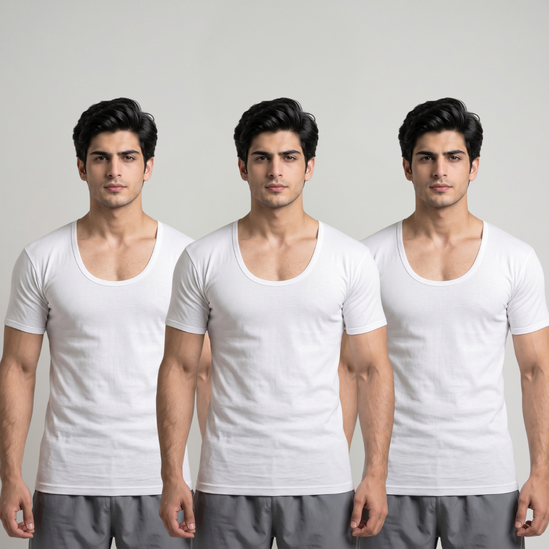 Men's Pack of 3 Mayer Cool Vest Short Sleeves