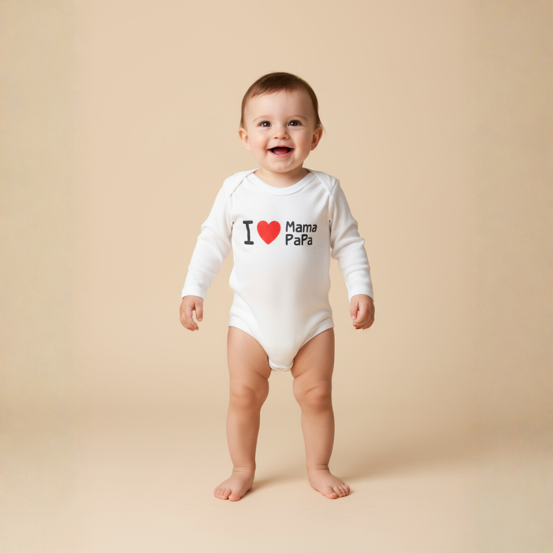 Mayer Kids Bodysuit Romper – I Love Mama & Papa