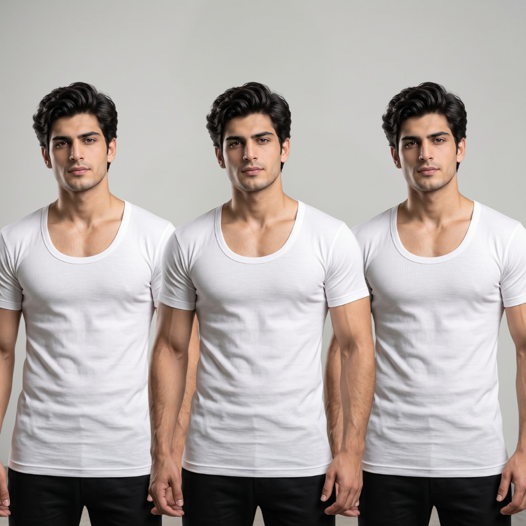 Men's Pack of 3 Mayer Smart Vest Short Sleeves
